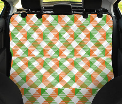 Irish Plaid Saint Patrick's Day Print Pet Car Back Seat Cover