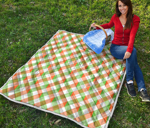 Irish Plaid Saint Patrick's Day Print Quilt