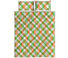 Irish Plaid Saint Patrick's Day Print Quilt Bed Set