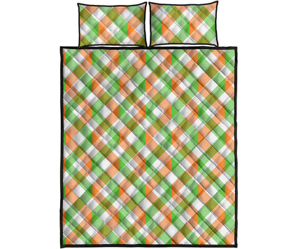 Irish Plaid Saint Patrick's Day Print Quilt Bed Set