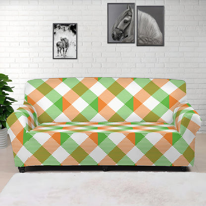 Irish Plaid Saint Patrick's Day Print Sofa Cover