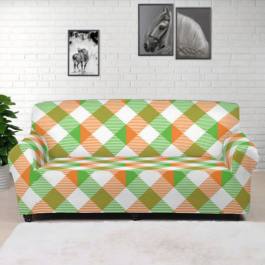 Irish Plaid Saint Patrick's Day Print Sofa Cover