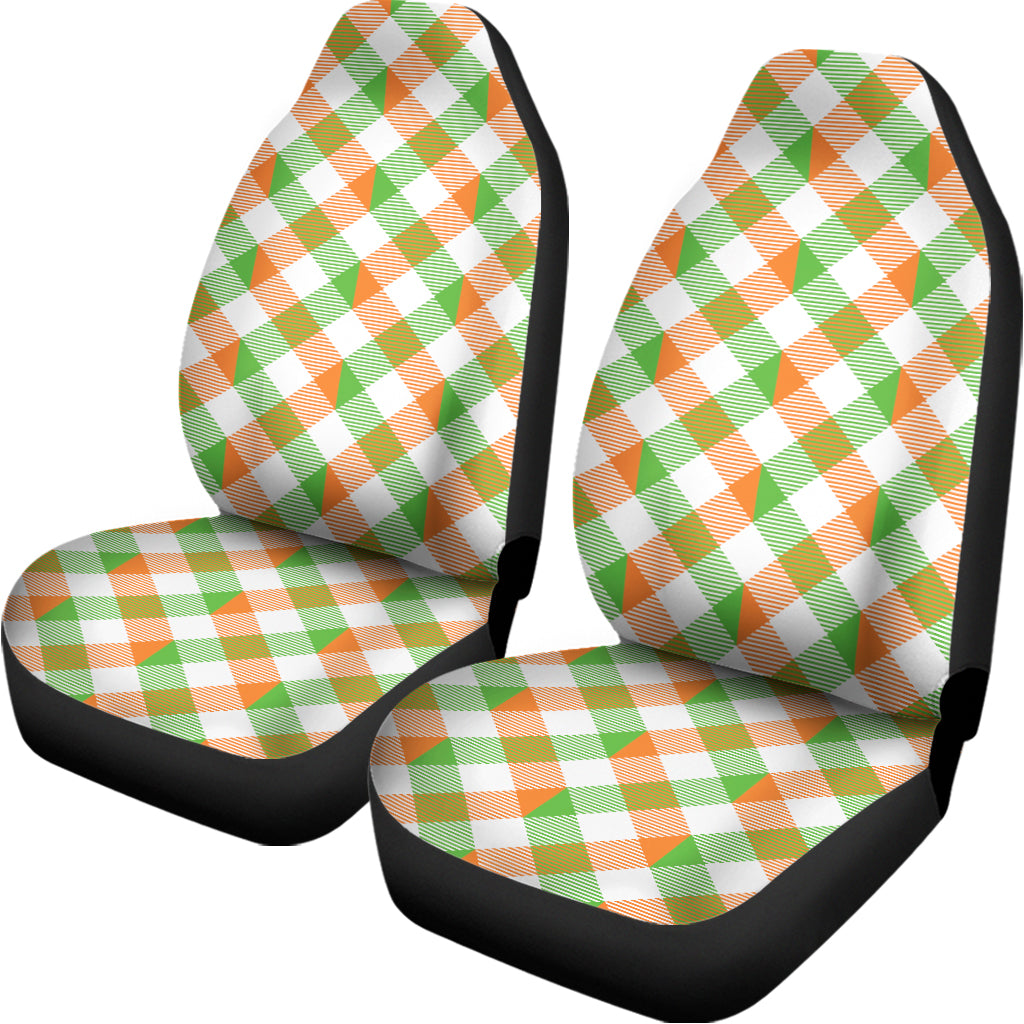 Irish Plaid Saint Patrick's Day Print Universal Fit Car Seat Covers
