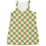 Irish Plaid Saint Patrick's Day Print Women's Racerback Tank Top