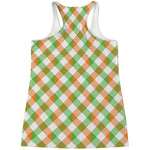 Irish Plaid Saint Patrick's Day Print Women's Racerback Tank Top