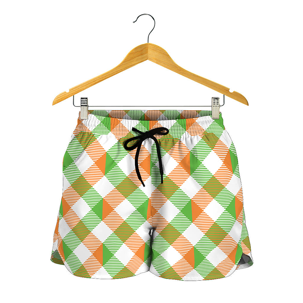 Irish Plaid Saint Patrick's Day Print Women's Shorts