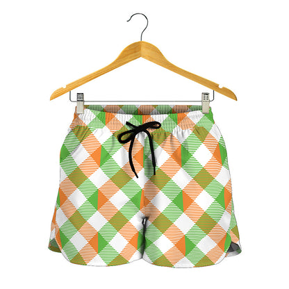 Irish Plaid Saint Patrick's Day Print Women's Shorts