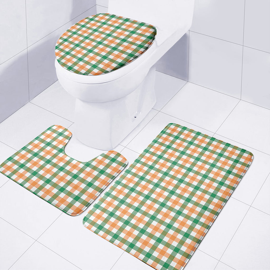 Irish Plaid St. Patrick's Day Print 3 Piece Bath Mat Set