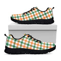 Irish Plaid St. Patrick's Day Print Black Running Shoes