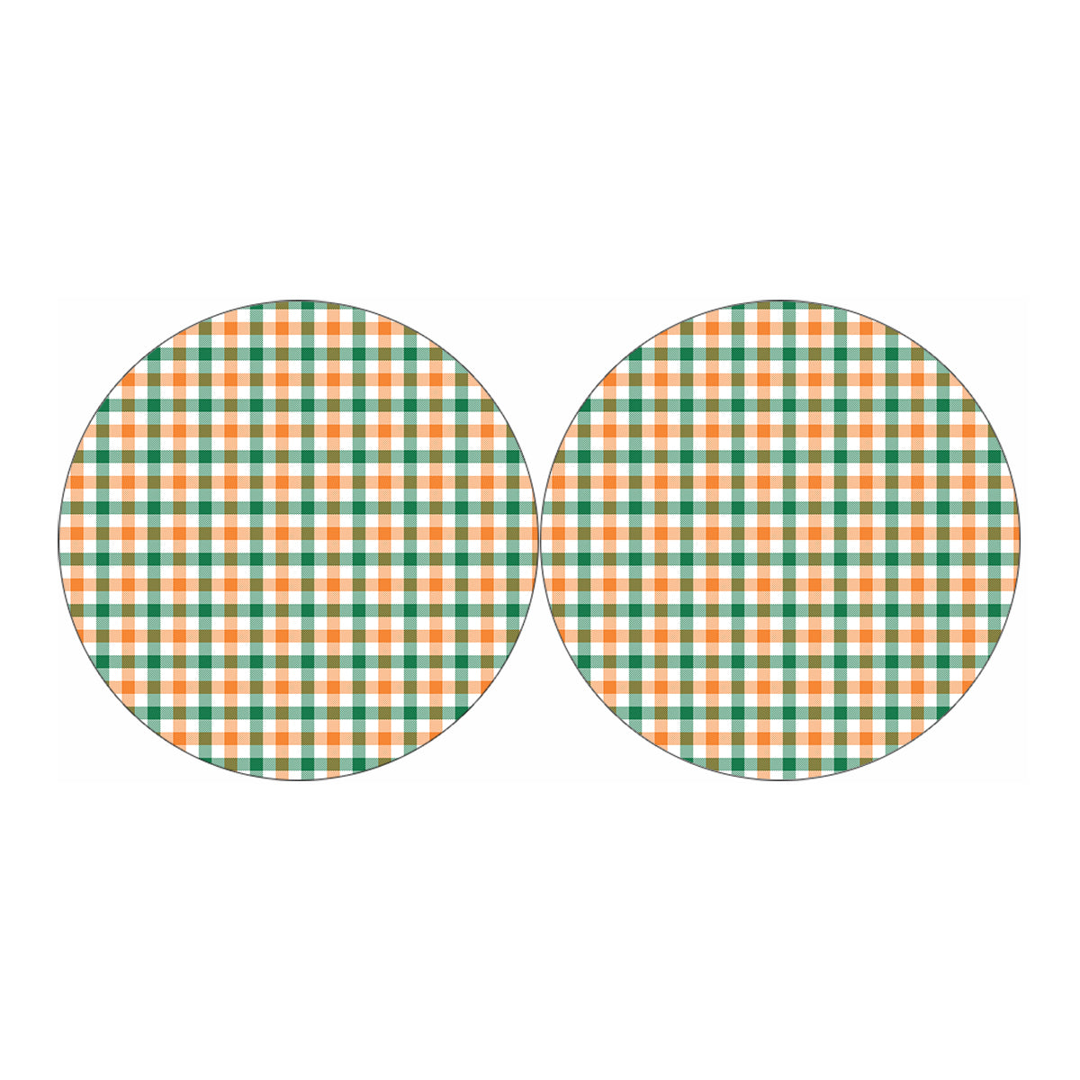 Irish Plaid St. Patrick's Day Print Car Coasters