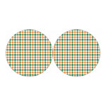 Irish Plaid St. Patrick's Day Print Car Coasters