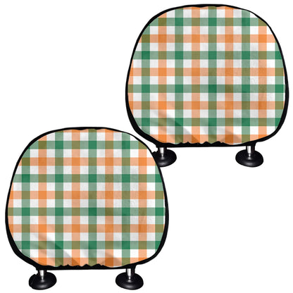 Irish Plaid St. Patrick's Day Print Car Headrest Covers