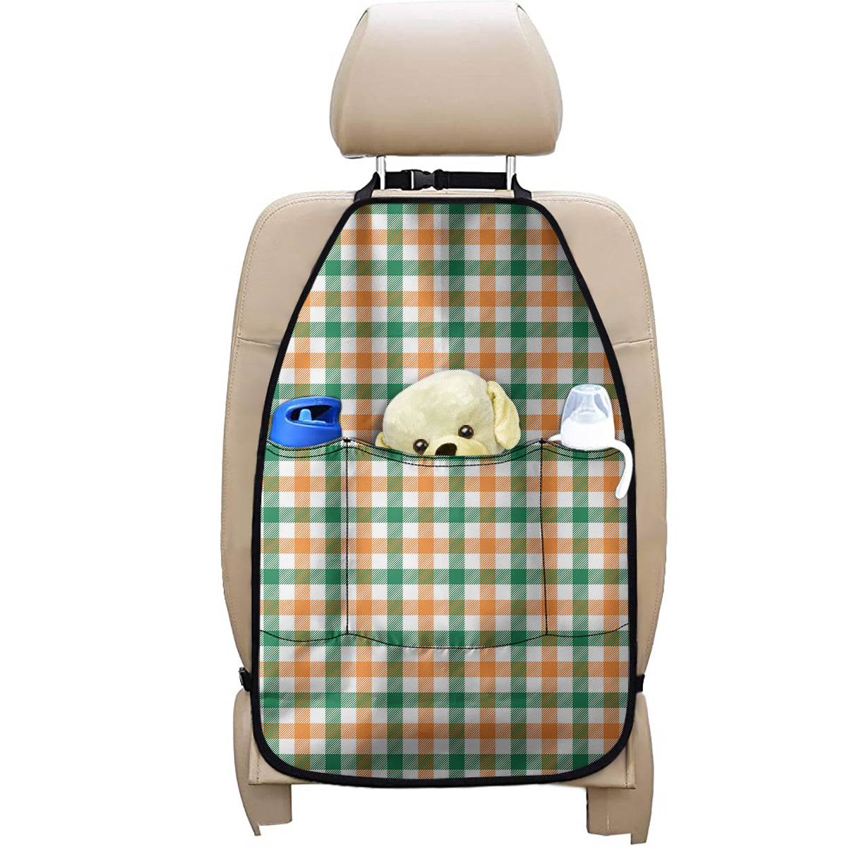 Irish Plaid St. Patrick's Day Print Car Seat Organizers