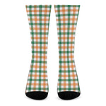 Irish Plaid St. Patrick's Day Print Crew Socks