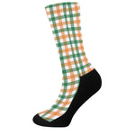 Irish Plaid St. Patrick's Day Print Crew Socks