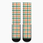 Irish Plaid St. Patrick's Day Print Crew Socks