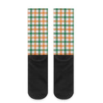 Irish Plaid St. Patrick's Day Print Crew Socks