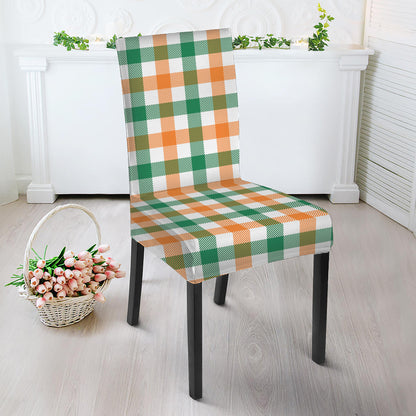 Irish Plaid St. Patrick's Day Print Dining Chair Slipcover