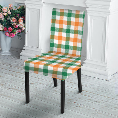 Irish Plaid St. Patrick's Day Print Dining Chair Slipcover