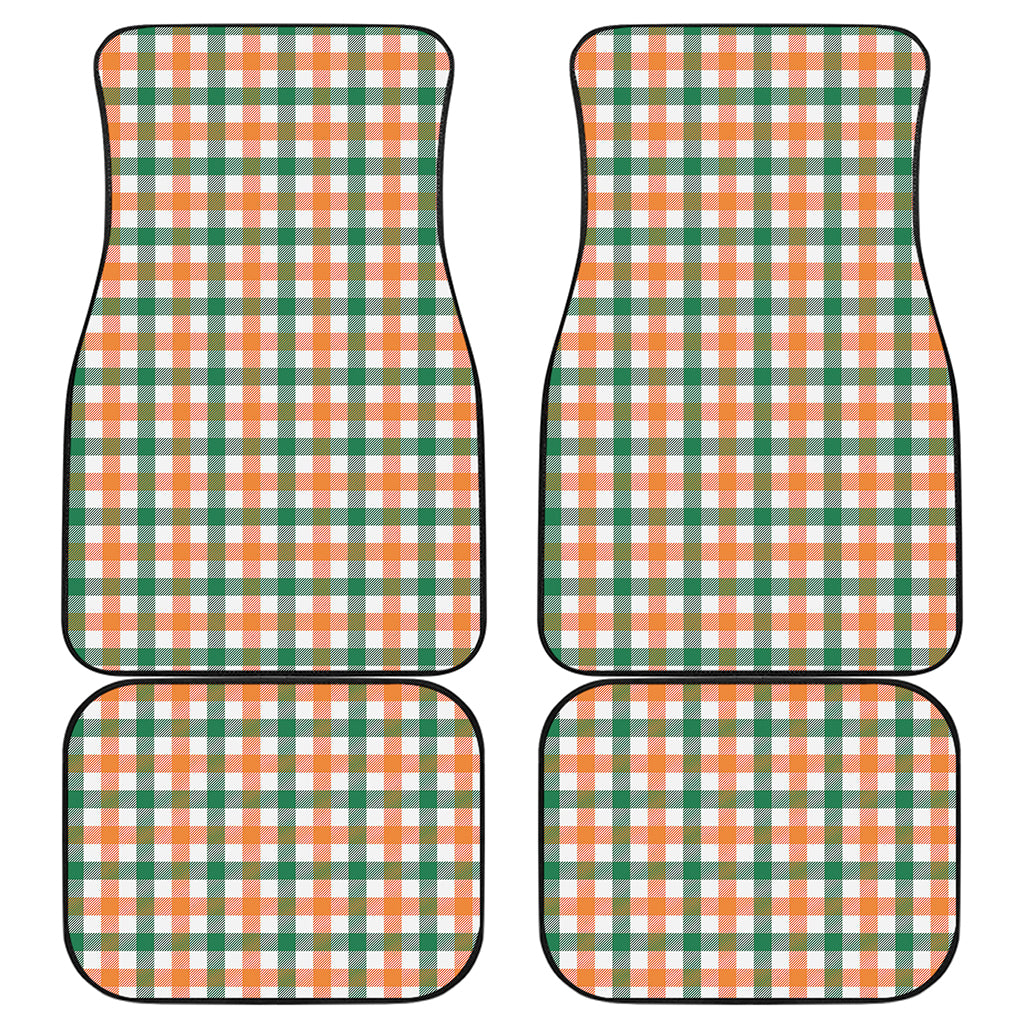 Irish Plaid St. Patrick's Day Print Front and Back Car Floor Mats