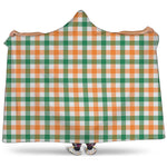 Irish Plaid St. Patrick's Day Print Hooded Blanket