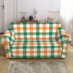 Irish Plaid St. Patrick's Day Print Loveseat Slipcover