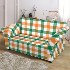 Irish Plaid St. Patrick's Day Print Loveseat Slipcover