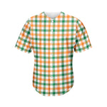 Irish Plaid St. Patrick's Day Print Men's Baseball Jersey