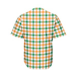 Irish Plaid St. Patrick's Day Print Men's Baseball Jersey