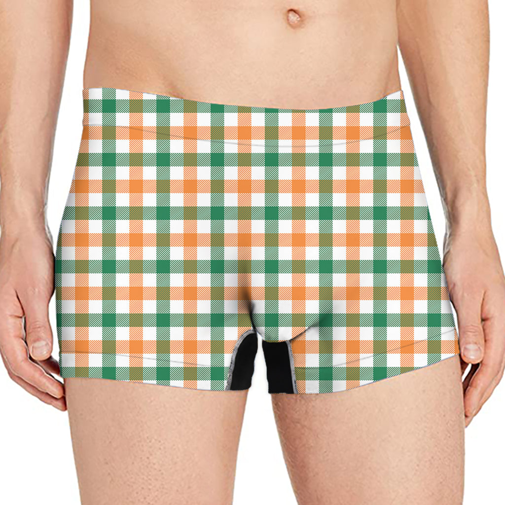 Irish Plaid St. Patrick's Day Print Men's Boxer Briefs