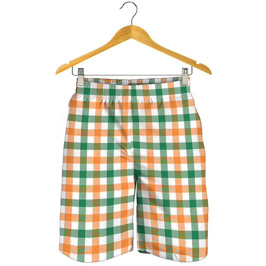 Irish Plaid St. Patrick's Day Print Men's Shorts