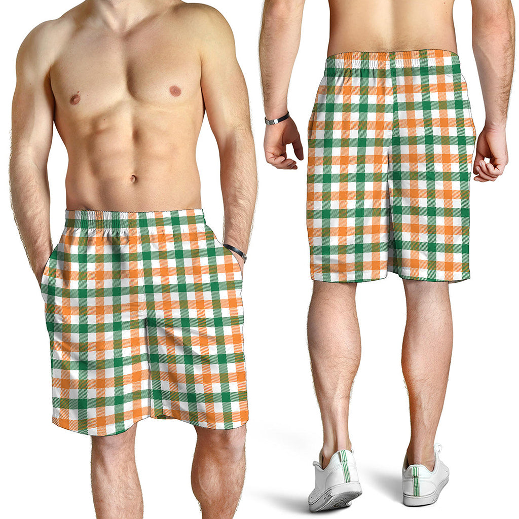Irish Plaid St. Patrick's Day Print Men's Shorts