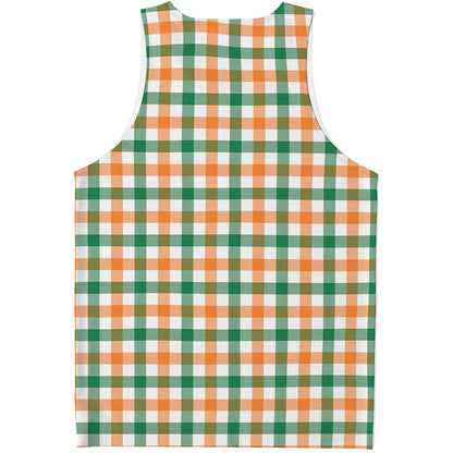 Irish Plaid St. Patrick's Day Print Men's Tank Top