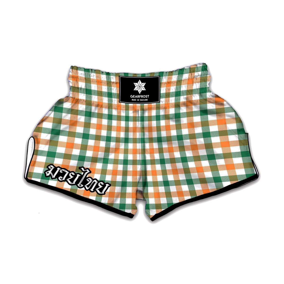 Irish Plaid St. Patrick's Day Print Muay Thai Boxing Shorts