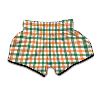 Irish Plaid St. Patrick's Day Print Muay Thai Boxing Shorts
