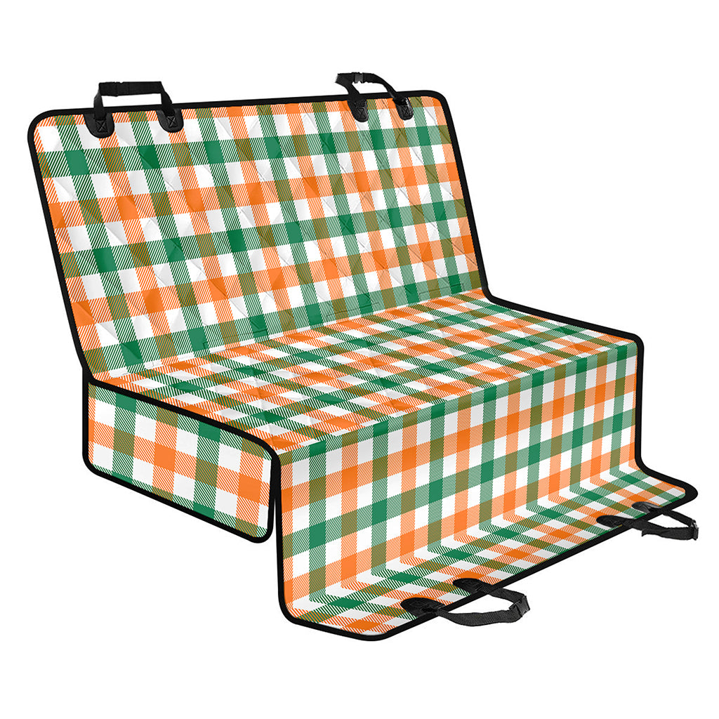 Irish Plaid St. Patrick's Day Print Pet Car Back Seat Cover