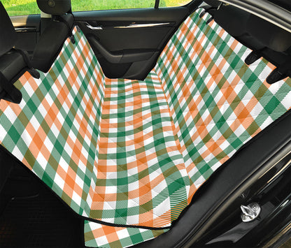 Irish Plaid St. Patrick's Day Print Pet Car Back Seat Cover