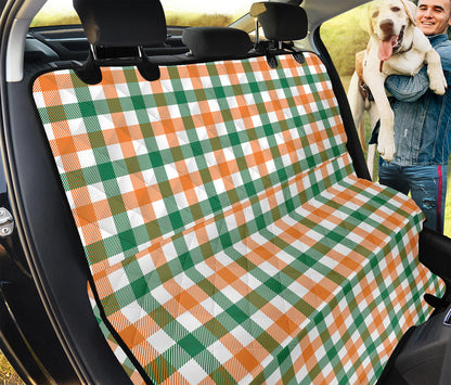 Irish Plaid St. Patrick's Day Print Pet Car Back Seat Cover