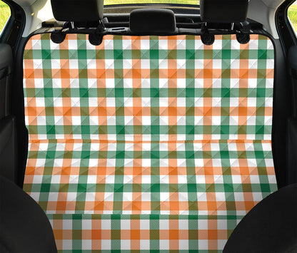 Irish Plaid St. Patrick's Day Print Pet Car Back Seat Cover