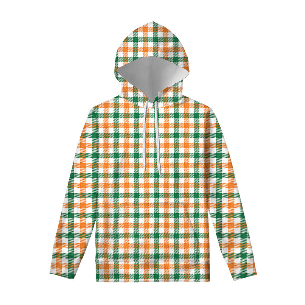 Irish Plaid St. Patrick's Day Print Pullover Hoodie