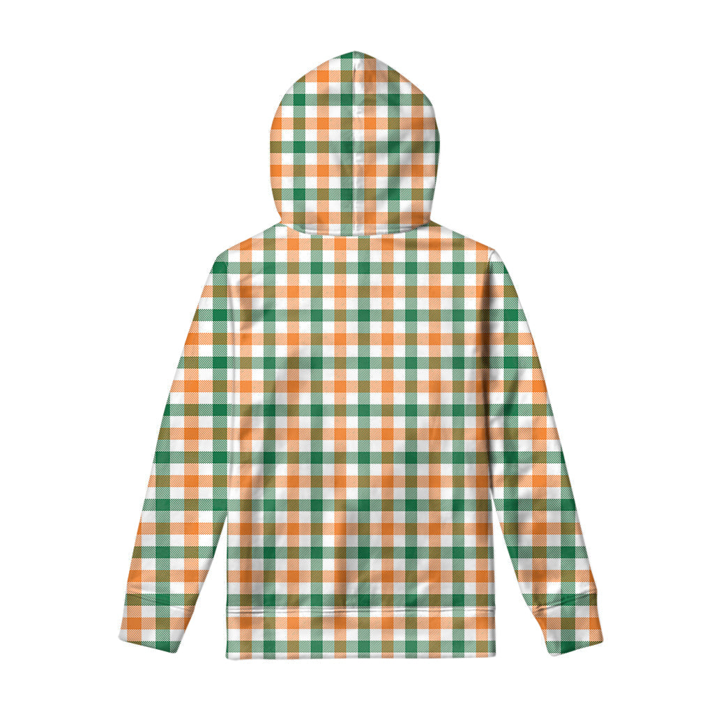 Irish Plaid St. Patrick's Day Print Pullover Hoodie