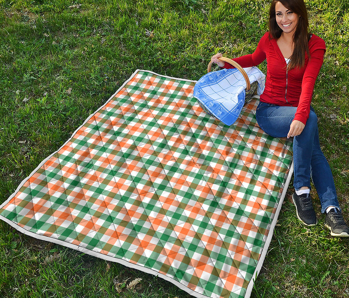 Irish Plaid St. Patrick's Day Print Quilt