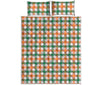 Irish Plaid St. Patrick's Day Print Quilt Bed Set