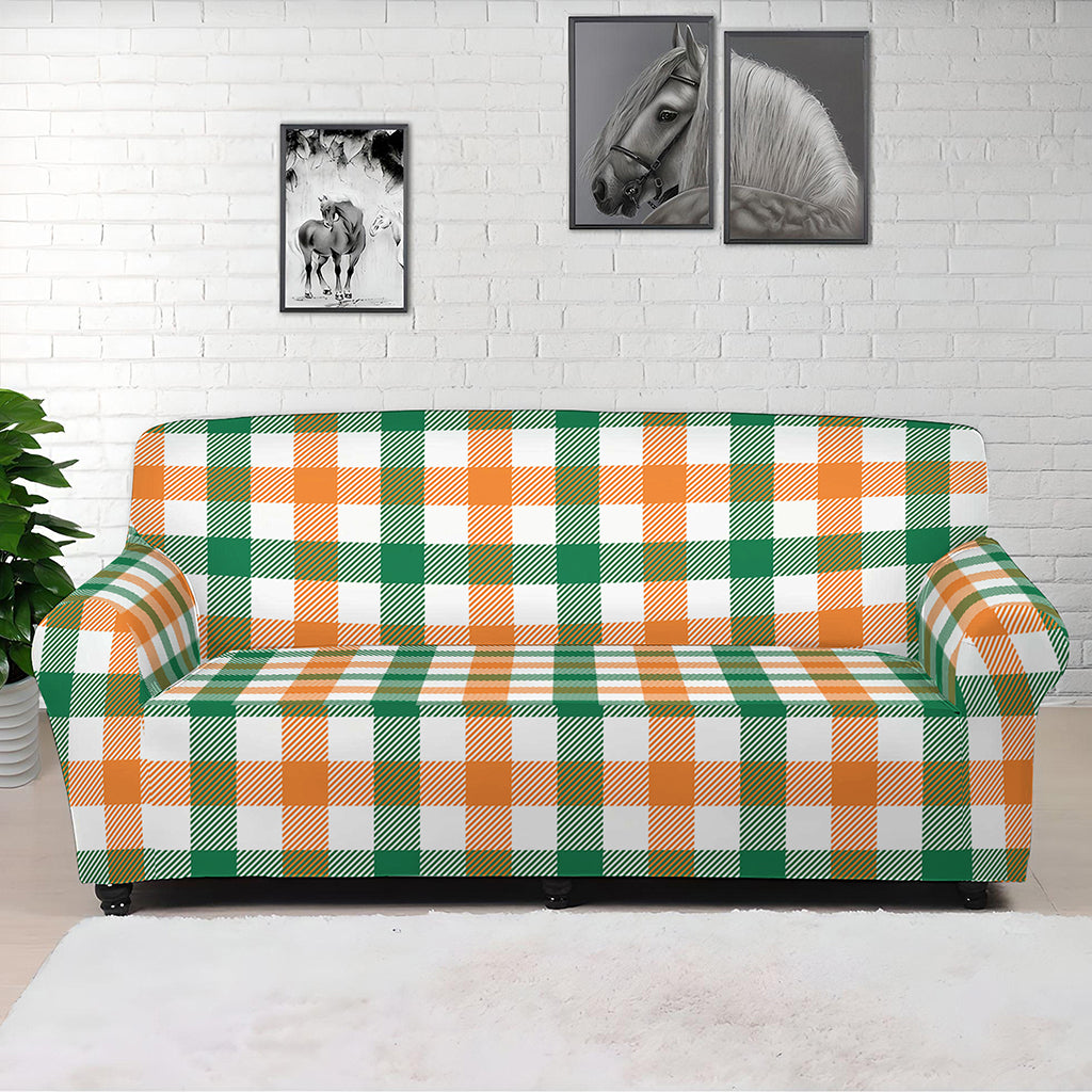 Irish Plaid St. Patrick's Day Print Sofa Cover