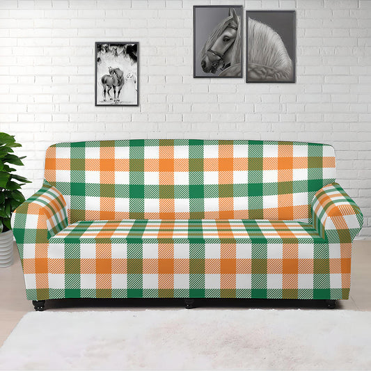 Irish Plaid St. Patrick's Day Print Sofa Cover