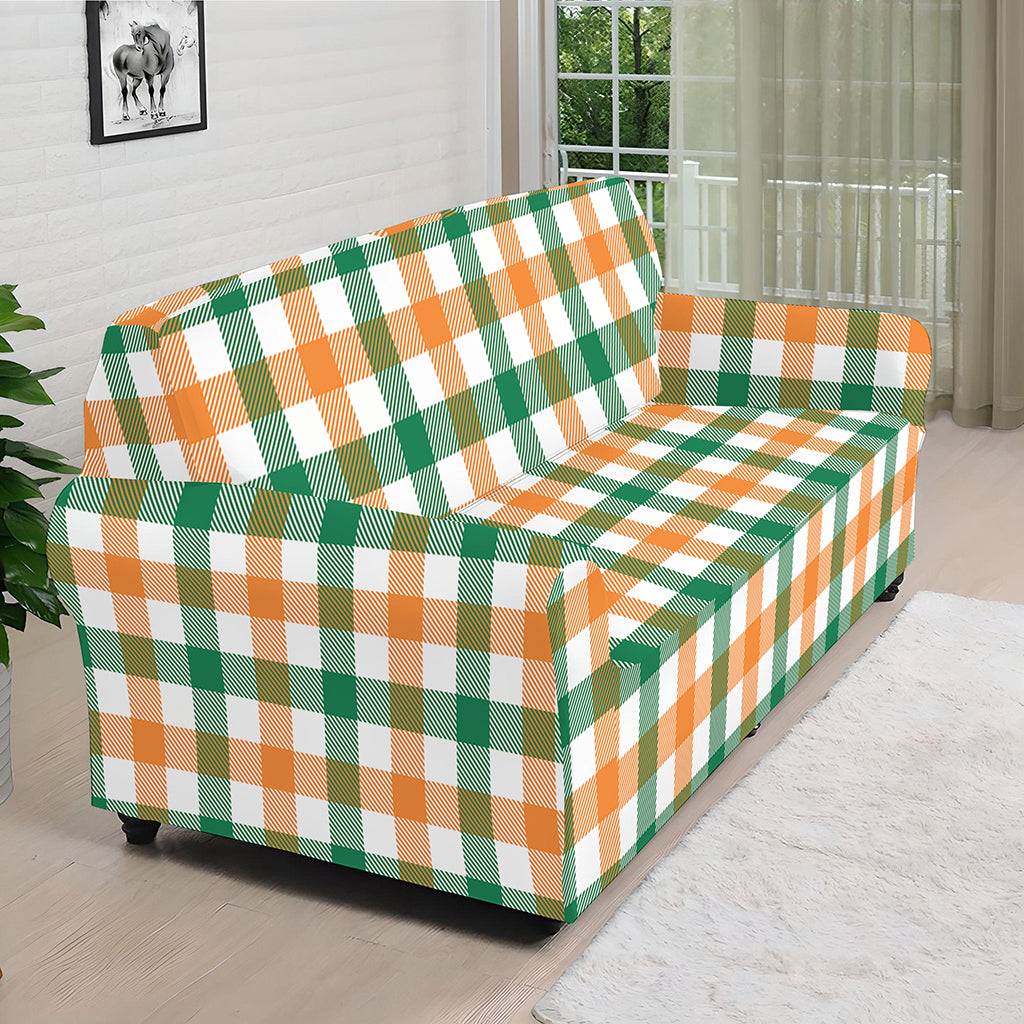 Irish Plaid St. Patrick's Day Print Sofa Cover