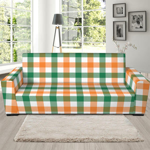 Irish Plaid St. Patrick's Day Print Sofa Slipcover