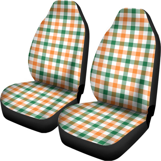 Irish Plaid St. Patrick's Day Print Universal Fit Car Seat Covers