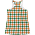 Irish Plaid St. Patrick's Day Print Women's Racerback Tank Top