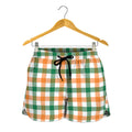 Irish Plaid St. Patrick's Day Print Women's Shorts